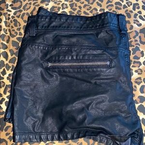 Leather shorts
